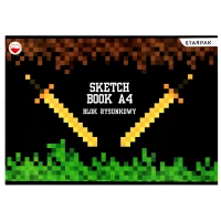 Ilustracja produktu Starpak Blok Rysunkowy A4 20 kartek Pixel Game 492040
