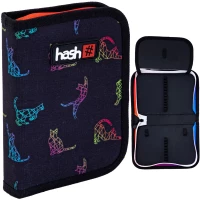 Ilustracja Hash Piórnik AC8 Pojedynczy Jednoklapkowy bez Wyposażenia Kitty Smile 503023046