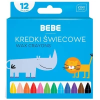 Ilustracja produktu Interdruk Kredki Świecowe BEBE Kids 12 kolorów 326683