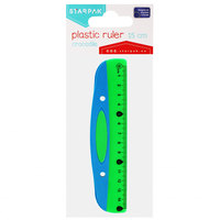 Ilustracja Starpak Linijka Plastikowa 15cm niebiesko-zielona 470968