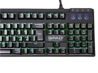 Ilustracja QPAD MK 90 - klawiatura mechaniczna RGB LED dla graczy. Cherry Red / RGB LED / USB HUB