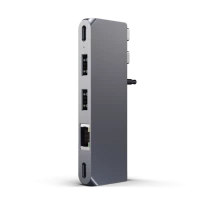 Ilustracja Satechi Pro Hub mini - Aluminiowy Hub z Podwójnym USB-C do MacBook Space Gray
