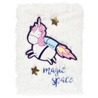 Ilustracja produktu Starpak Pamiętnik Pluszowy Notes A5 Unicorn Space 502157