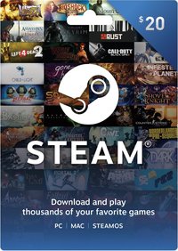 Ilustracja Doładowanie portfela Steam – 20€ (PC/MAC/SteamOS) DIGITAL (klucz STEAM)