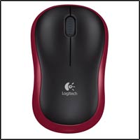 Ilustracja Logitech Myszka Bezprzewodowa Wireless Mouse M185 Red