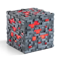 Ilustracja Minecraft Lampka 3D - Ruda Redstone