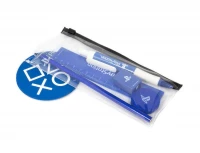 Ilustracja Zestaw Przyborów Playstation: długopis + ołówek + linijka temperówka + gumka