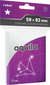Ilustracja produktu Koszulki na Karty Rebel (59x92 mm) "Standard European Medium" Aquila 100 sztuk