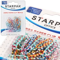 Ilustracja produktu STARPAK Spinacze Biurowe Kolorowa Zebra 28 mm 50 sztuk 149879