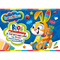 Ilustracja produktu Bambino Blok Rysunkowy z Kolorowymi Kartkami A4 16 Kartek 002878