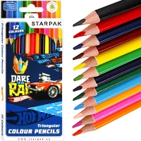 Ilustracja produktu STARPAK Kredki Ołówkowe 12 Kolorów Hot Wheels 490887