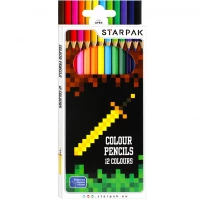 Ilustracja Starpak Kredki Ołówkowe 12 kolorów Pixel Game 484791
