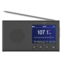 Ilustracja produktu Adler Radio Przenośne - LCD - FM - Bluetooth - Zegar AD 1198