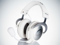 Ilustracja QPAD QH 90 - zestaw słuchawkowy dla graczy PREMIUM HiFi QH 90. Kolor biały