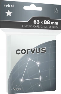 1. Koszulki na Karty Rebel (63x88 mm) "Classic Card Game Medium" Corvus 100 sztuk