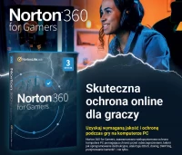 2. Norton 360 For Gamers (1 użytkownik, 3 urządzenia,1 rok) - BOX