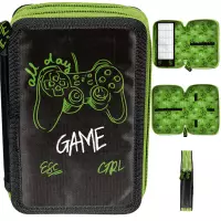 Ilustracja produktu  Paso Piórnik Dwukomorowy Bez Wyposażenia Play Game PP25GC-P022BW