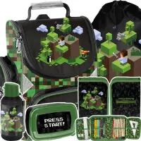 Ilustracja produktu  Paso Zestaw Szkolny 3el. Pixel Green Tornister PP25PX-525 + Piórnik PP25PX-P001 + Worek PP25PX-712