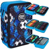 Ilustracja produktu CoolPack Jumper 3 Piórnik Trzykomorowy Z Wyposażeniem Soccer E67553