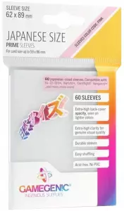 Ilustracja produktu Gamegenic: Japanese Size Prime Sleeves (62x89 mm) - Koszulki na Karty - White - 60 szt.