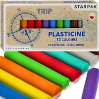 Ilustracja produktu Starpak Plastelina 12 Kolorów Trip 492059