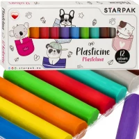 Ilustracja produktu Starpak Plastelina Minisy 12 Kolorów 492056