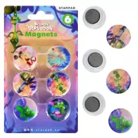 Ilustracja produktu Starpak Magnesy 30mm 6szt Smok Diplodok 546495
