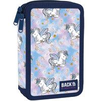 Ilustracja BackUp Piórnik Dwukomorowy z Wyposażeniem Pegaz PB4DW25