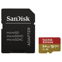 Ilustracja produktu Sandisk MicroSDXC 64GB + SD Adapter 160MB/s A2 C10 Kamery Sportowe i Drony