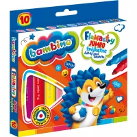 Ilustracja produktu Bambino Flamastry Trójkątne Jumbo 10 Kolorów 003189