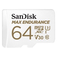 Ilustracja produktu SanDisk MAX ENDURANCE microSDXC 64GB + SD Adapter 30000 godzin ciągłego nagrywania