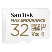 Ilustracja produktu SanDisk MAX ENDURANCE microSDHC 32GB + SD Adapter 15000 godzin ciągłego nagrywania