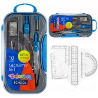 Ilustracja produktu Colorino Zestaw Geometryczny 10 Elementów NIEBIESKI 39699PTR