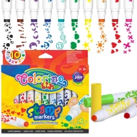 Ilustracja produktu Colorino Flamastry Pieczątki 10 Sztuk 34623PTR