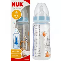 Ilustracja produktu Nuk Butelka 300ml 0-6m First Choice+ Smoczek Silikonowy M Tygrysek Niebieska 537157