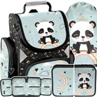 Ilustracja produktu Paso Zestaw Szkolny 3el. Panda Tornister PP24PN-525 + Piórnik PP24PN-P001BW + Worek PP24PN-712
