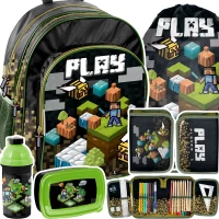 Ilustracja produktu Paso Zestaw Szkolny 5el. Gaming Plecak PP22GM-090 + Piórnik PP22GM-001 + Worek PP22GM-712