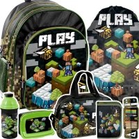 Ilustracja produktu Paso Zestaw Szkolny 6el. Gaming Plecak PP22GM-090 + Piórnik PP22GM-001 + Worek PP22GM-712 + Torba PP22GM-074