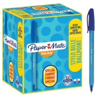 Ilustracja produktu Paper Mate Długopis ze Skuwką Inkjoy 100 Cap 1.0 M  Niebieski Display 100 Sztuk S0977420