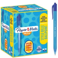 Ilustracja produktu Paper Mate Długopis Automatyczny Inkjoy 100 RT 1.0 M Niebieski Display 100 Sztuk S0977440