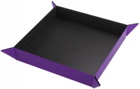 Ilustracja produktu Gamegenic: Magnetic Dice Tray - Square - Mata na Kości - Black/Purple