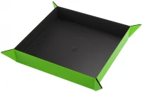 Ilustracja produktu Gamegenic: Magnetic Dice Tray - Square - Mata na Kości  - Black/Green