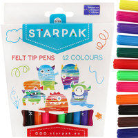 Ilustracja produktu Starpak Flamastry Pisaki 12 kolorów 472871