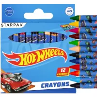 Ilustracja produktu STARPAK Kredki Woskowe 12 kolorów Hot Wheels 337290
