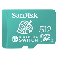 Ilustracja produktu SanDisk Nintendo microSDXC 512GB, V30, U3, C10, A1, UHS-1, 100MB/s R, 60MB/s W