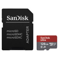 Ilustracja SanDisk Micro SD 128GB Ultra (microSD XC) 100MB/s C10, A1 UHS-I +SD ADAP. FOTO 