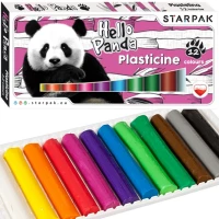 Ilustracja STARPAK Plastelina 12 kolorów Panda 450371