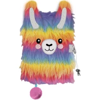 Ilustracja St. Majewski Pamiętnik z Kłódką 3D Włochacz Rainbow Alpaca 657740