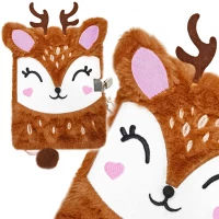 Ilustracja produktu St. Majewski Pamiętnik z Kłódką 3D Włochacz Deer 650918