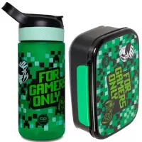 Ilustracja produktu CoolPack Bibby Bidon na napoje 420ml Game Zone Z08826 + Śniadaniówka Foodyx Game Zone Z18826